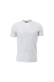 Erkek Bisiklet Yaka Regular Kalıp Baskılı T-Shirt - Beyaz | L