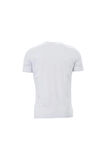 Erkek Bisiklet Yaka Regular Kalıp Baskılı T-Shirt - Beyaz | L