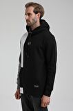Kapüşonlu Siyah Slim Fit Sweatshirt 22FWM64033