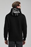 New World Polo Kapüşonlu Siyah Slim Fit Sweatshirt 22FWM64034
