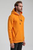 Kapüşonlu Turuncu Slim Fit Sweatshirt 22FWM64034