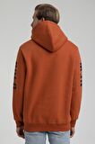 New World Polo Kapüşonlu Kiremit Slim Fit Sweatshirt 22FWM64035