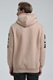 New World Polo Kapüşonlu Bej Slim Fit Sweatshirt 22FWM64035