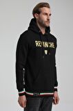 Kapüşonlu Siyah Slim Fit Sweatshirt 22FWM64036