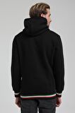 Kapüşonlu Siyah Slim Fit Sweatshirt 22FWM64036