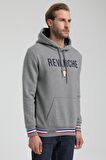 Kapüşonlu Gri Slim Fit Sweatshirt 22FWM64036
