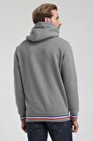 Kapüşonlu Gri Slim Fit Sweatshirt 22FWM64036