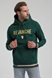 Kapüşonlu Koyu Yeşil Slim Fit Sweatshirt 22FWM64036