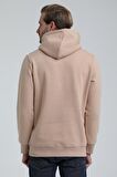 New World Polo Kapüşonlu Bej Slim Fit Sweatshirt 22FWM64037