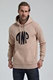 Kapüşonlu Bej Slim Fit Sweatshirt 22FWM64037