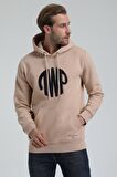 Kapüşonlu Bej Slim Fit Sweatshirt 22FWM64037