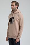 Kapüşonlu Bej Slim Fit Sweatshirt 22FWM64037