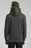 Kapüşonlu Haki Slim Fit Sweatshirt 22FWM64030