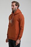Kapüşonlu Kiremit Slim Fit Sweatshirt 22FWM64030