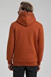 Kapüşonlu Kiremit Slim Fit Sweatshirt 22FWM64030