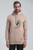 Kapüşonlu Bej Slim Fit Sweatshirt 22FWM64030