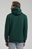 New World Polo Kapüşonlu Koyu Yeşil Slim Fit Sweatshirt 22FWM64031