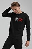 Bisiklet Yaka Siyah Regular Sweatshirt 22FWM60123