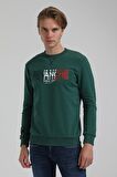 Bisiklet Yaka Koyu Yeşil Regular Sweatshirt 22FWM60123