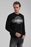 Bisiklet Yaka Siyah Regular Sweatshirt 22FWM60134