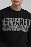 Bisiklet Yaka Siyah Slim Fit Sweatshirt 22FWM60130