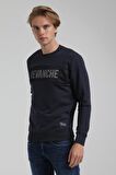 Bisiklet Yaka Lacivert Regular Sweatshirt 22FWM60117