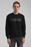 Bisiklet Yaka Siyah Regular Sweatshirt 22FWM60117