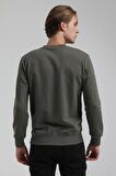 Bisiklet Yaka Haki Regular Sweatshirt 22FWM60117