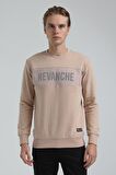 Bisiklet Yaka Bej Regular Sweatshirt 22FWM60117