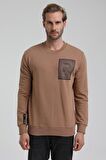 Bisiklet Yaka Camel Slim Fit Sweatshirt 22FWM60119
