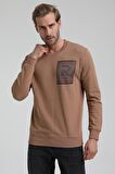 Bisiklet Yaka Camel Slim Fit Sweatshirt 22FWM60119