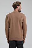 Bisiklet Yaka Camel Slim Fit Sweatshirt 22FWM60119