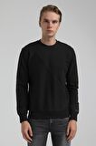 Bisiklet Yaka Siyah Regular Sweatshirt 22FWM60125