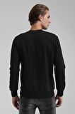 Bisiklet Yaka Siyah Regular Sweatshirt 22FWM60125