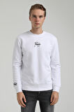 Bisiklet Yaka Beyaz Regular Sweatshirt 22FWM60129