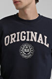 Bisiklet Yaka Lacivert Regular Sweatshirt 22FWM60132