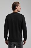 Bisiklet Yaka Siyah Regular Sweatshirt 22FWM60132