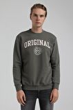 Bisiklet Yaka Haki Regular Sweatshirt 22FWM60132