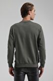 Bisiklet Yaka Haki Regular Sweatshirt 22FWM60132
