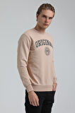 Bisiklet Yaka Bej Regular Sweatshirt 22FWM60132