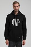 Kapüşonlu Siyah Slim Fit Sweatshirt 22FWM64037