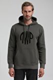 Kapüşonlu Haki Slim Fit Sweatshirt 22FWM64037