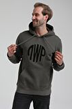 Kapüşonlu Haki Slim Fit Sweatshirt 22FWM64037