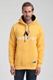 Kapüşonlu Hardal Slim Fit Sweatshirt 22FWM64032