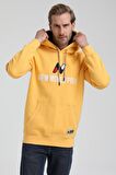 Kapüşonlu Hardal Slim Fit Sweatshirt 22FWM64032