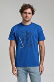 New World Polo Bisiklet Yaka Saks Regular Custom Tişört 23SSM20285