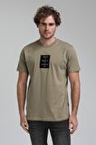 Bisiklet Yaka Açık Haki Slim Fit Tişört 23SSM20288