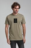 Bisiklet Yaka Açık Haki Slim Fit Tişört 23SSM20288