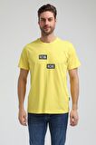 Bisiklet Yaka Sarı Slim Fit Tişört 23SSM20289
