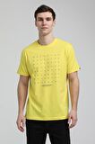 Bisiklet Yaka Sarı Slim Fit Tişört 23SSM20303